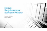 Slide Nuovo Regolamento Europeo Privacy - euristica.it · dati sensibili o che possono monitorare il comportamento di molti consumatori • Sanzioni Amministrative Pecuniarie fino