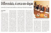 La Nuova Sardegna 11 gennaio 2017 - uniss.it · Un slogan che rilanci la campa- ... coinvolgendo gli studenti uni- versitari e contando sulla loro creatività. L'ateneo sassarese,