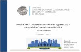 Novità ACE - Decreto Ministeriale 3 agosto 2017 a cura ... · Riserve di utili non rilevanti 1.5. Incrementi di patrimonio netto per finanziamenti e per l'emissione di ... delle