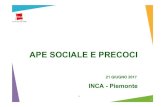 APE SOCIALE e PRECOCI slide5.39.8.143/inca/ape_social-precoci_inca-pie.pdf · E.Conduttori di mezzi pesanti e camion; F.Professioni sanitarie infermieristiche ed ostetriche ospedaliere