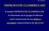 NEFROPATIE GLOMERULARIs9d402aad80a10255.jimcontent.com/download/version/1323538771/module... · SINDROME NEFROSICA PROTEINURIA La proteinuria nefrosica consegue alla aumentata permeabilità