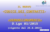 LE NOVITA’ IN TEMA DI CONTRATTI DI LAVOROuilpostesalerno.net/wp-content/files/2015/07/SLIDES-UIL... · PPT file · Web view2016-11-29 · IL NUOVO «CODICE DEI CONTRATTI» E «DEMANSIONAMENTO»