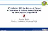 L'incubatore OSS del Comune di Roma : un'esperienza di ...archive.forumpa.it/forumpa2008/convegni/relazioni/625_davide... · Rilasciato sotto licenza Creative Commons ... la Commissione