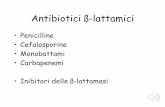 Penicilline Cefalosporine Monobattami - Moodle@Units · Im/Iv 3 g (P) + 375 (T) ogni 6 h. Effetti collaterali delle penicilline •Dolore in sede d’iniezione •Alterazioni dell’emostasi