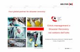 Your global partner for disaster recovery - aon.com · Interpellata dal perito assicurativo BELFOR propone di procedere su tutte le superfici con un primo trattamento di decontaminazione
