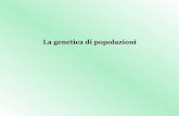 La genetica di popolazioni 16... · Genetica di popolazione: Analizza la composizione genetica dei gruppi formati da singoli membri della medesima specie (popolazioni) e le modalità