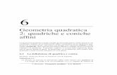 Geometria quadratica 2: quadriche e coniche afﬁnipeople.unica.it/montaldo/files/2009/01/capitolo6.pdf · 122 Geometria quadratica 2: quadriche e coniche a ... Il lettore dovrebbe,