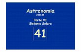 2017-18 Astronomia2 L41 [modalità compatibilità]cosmo.fisica.unimi.it/assets/LezioniAstronomia/astronomia1718/2017... · • Sistema Solare Pianeti terrestri e pianeti giganti.