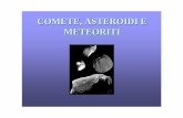 COMETE, ASTEROIDI E METEORITI - web.fis.unico.itweb.fis.unico.it/geolito/Geologia e Litologia 5 comete asteroidi.pdf · ¾I corpi minori del Sistema Solare sono così chiamati per