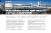 Il trattamento dei rifiuti reflui industriali · Success Stories: soluzioni nella depurazione 1 Il trattamento dei rifiuti reflui industriali L’impianto industriale di depurazione