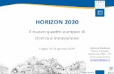 HORIZON 2020 - unifg.it · Europa 2020 - 5 obiettivi 11 . Le 7 “Flagship Initiatives” ... Smart Specialisation 29. European Innovation Partnerships 30. Policies for researchers