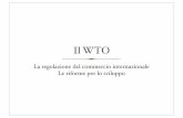 WTO e regole del commercio - dse.univr.it · ‣Fallimento del Meeting di Cancun ... Priorità per un “Development Round ... mercati con regole tecniche o di origine dei prodotti