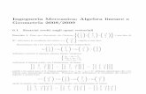 Ingegneria Meccanica; Algebra lineare e Geometria 2008/ .0.1 Esercizi svolti sugli spazi vettoriali