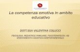 La competenza emotiva in ambito educativo - ipsiafermo.gov.it emotiva.pdf · Sternberg e Salovey estendono queste abilità a 5 ambiti principali: ... Emozione Relazione Apprendimento