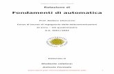 Fondamenti di automatica - riccardogalletti.com · Fondamenti di automatica – prof. S. Chiaverini 3-Considerazioni generali sul sistema in esame Si consideri per l’impianto P