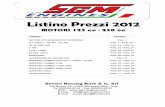Listino Prezzi 2012 - Maranello .listino prezzi 2012 motori 125 cc - 250 cc indice : pagina motori