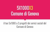 5X1000X3 Comune di Genova · Progetto 1 AUTONOMIA a favore di ragazzi inseriti presso strutture educative residenziali convenzionate/accreditate Target Ragazzi inseriti presso strutture