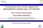 MOVIMENTO DIFESA DEL CITTADINO - GuardiaCivica seminario... · MDC Abruzzo collabora con le altre principali associazioni di consumatori e per la tutela dei diritti ... “Cosa sono