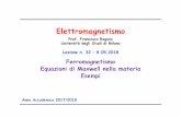 Ferromagnetismo Equazioni di Maxwell nella materia Esempiragusa/2017-2018/elettromagnetismo... · storia precedente H B O a b c. Elettromagnetismo – Prof. Francesco Ragusa 313 Equazioni