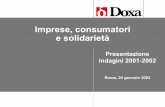 Imprese, consumatori e solidarietà - ilmondounito.com Doxa_Indagini2001-2002.pdf · In termini di marketing sociale, l’intervento delle aziende in sostegno a tematiche sociali