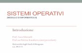 SISTEMI OPERATIVI - unibg.it - Introduzione.pdf · • Definizione di sistema operativo ... con l’introduzione dell’I/O su nastro o schede ... • Linux: versione professionale