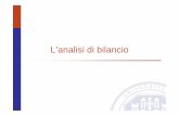 L’analisi di bilancio - Generale_a a 2013... · Il Bilancio come strumento di valutazione delle condizioni di equilibrio dell’impresa BILANCIO D’ESERCIZIO STATO PATRIMONIALE