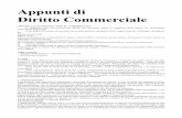 Appunti di Diritto Commerciale - · PDF fileAppunti di Diritto Commerciale ORIGINE E SVILUPPO DEL DIRITTO COMMERCIALE • È originario dello ius mercatorum (diritto dei mercanti),