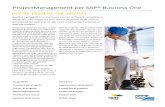 ProjectManagement per SAP® Business One · gestione del business pensata specificamente per rispondere alle esi-genze specifiche del set-tore delle imprese che operano per commessa