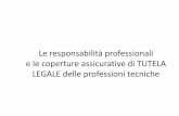 Le responsabilità professionali e le coperture assicurative di TUTELA … · «La Responsabilità Penale è personale» (art. 27 Cost.) La garanzia Tutela Legale Ambito penale ...