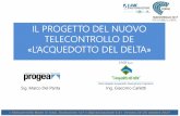 IL PROGETTO DEL NUOVO TELECONTROLLO DE «L’ACQUEDOTTO ... · «Telecontrollo Made in Italy. Evoluzione IoT e digitalizzazione 4.0» Verona 24-25 ottobre 2017 IL PROGETTO DEL NUOVO