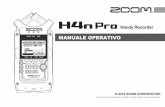 MANUALE OPERATIVO - Zoom · Grazie per aver preferito H4n Pro Handy Recorder di ZOOM. H4n Pro ha le seguenti funzioni particolari. ... In questo manuale sono usati dei simboli per
