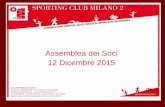 Assemblea dei Soci 12 Dicembre 2015 - Sporting Club Milano 2 · • Mantenimento dei tornei settimanali in programma ... • Festa annuale • Resta l’obiettivo di poter ampliare