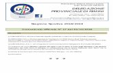 DELEGAZIONE PROVINCIALE DI RIMINI - figcrimini.it 17.pdf · Federazione Italiana Giuoco Calcio ... Settore Giovanile e Scolastico ... VARIAZIONE DEFINITIVA AL CALENDARIO GARE TORNEO