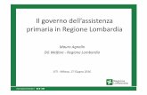 Il governo dell’assistenza primaria in Regione Lombardia · Evoluzione del sistema ... l’ambito delle Cure Primarie è oggetto di ... Garantisce responsabilità clinico-organizzativa