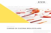 CORSO DI CUCINA MOLECOLARE - evoelements.comevoelements.com/.../uploads/2016/05/Programma-Cucina-Molecolare.pdfIl partner degli artisti in cucina ... della cucina molecolare Villa