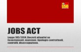 JOBS ACT - cestes.usb.itcestes.usb.it/fileadmin/cestes/content/documenti/SLIDE_JOBS_ACT... · REVOCA DEL LICENZIAMENTO Il Jobs Act non modifica le modalità per la revoca del ...
