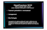 Classificazione WHO - F .Ogni neoplasia epiteliale maligna provvista interamente, parzialmente o