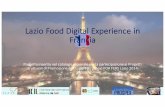 Lazio Food Digital Experience in Francia - Agite srl · Lazio Food Digital Experience è un progetto di internazionalizzazionedelle PMI della Regione Lazio operanti nel macroAsettore