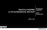 Direttiva INSPIRE Piergiorgio Cipriano e Armonizzazione ... · e Armonizzazione dei Dati 2015-11-26 . Cos’è INSPIRE? …a che serve? La Direttiva INSPIRE (2007/2/CE) stabilisce