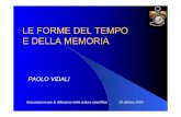 LE FORME DEL TEMPO E DELLA MEMORIA - Paolo Vidali forme del tempo e della memoria.pdf · gridò da dentro di me: il mio orrore, il mio odio, il mio schifo, la mia pietà, tutto quanto