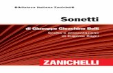 copertine mini letteratura zanichelli II · Sonetti di Giuseppe Gioachino Belli Scelta e presentazione di Eugenio Ragni Biblioteca Italiana Zanichelli