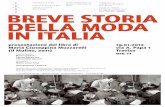 Università Iuav di Venezia laurea magistrale in design e ... · BREVE STORIA DELLA MODA IN ITALIA presentazione del libro di Maria Giuseppina Muzzarelli (il Mulino, 2011) 19.01.2012