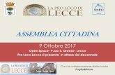 PRO LOCO LECCE · PDF fileOpen Space- P.zza S. Oronzo- Lecce Pro Loco Lecce si presenta in attesa del decennale ... •Pro Loco Lecce ha indetto il suo corso IRC per “gente di
