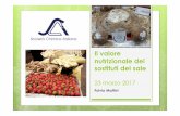 Il valore nutrizionale dei sostituti del sale · Il valore nutrizionale dei sostituti del sale 23 marzo 2017 Fulvio Mattivi