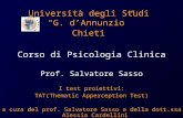 I test proiettivi - Università degli Studi "G. d'Annunzio" Chieti - …sasso/TAT.ppt · PPT file · Web view2005-04-09 · I test proiettivi: TAT ... stile, l’utilizzo o l’omissione