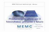 Produzione di silicio per il fotovoltaico: presente e futuroleos.unipv.it/slides/lecture/Produzione_di_silicio_per_il_foto... · L’evoluzione tecnologica nel settore della produzione