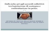 Dallo jobs act agli accordi collettivi: tra legislazione ... · PDF fileDallo jobs act agli accordi collettivi: ... Diritto delle relazioni ... Gli istituti del mercato del lavoro