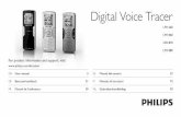 Digital Voice Tracer - download.p4c.philips.com · 76 Manuale di istruzioni 1 Benvenuti Congratulazioni per aver acquistato il Digital Voice Tracer e benvenuti in Philips! Per beneficiare