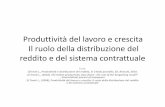 PRODUTTIVITA’ DEL LAVORO E CRESCITA: IL RUOLO DELLA DISTRIBUZIONE DEL … ITALIANA/SLIDE E... · iii) nel mercato del lavoro, le riforme devono moderare la crescita del costo del