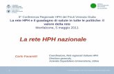 La rete HPH nazionale · Scuole. Luoghi di lavoro. Comuni. Distretto. RSA. ... organizzazioni che promuovono la salute. ... Trentino. Veneto. Valle d’Aosta. Calabria.